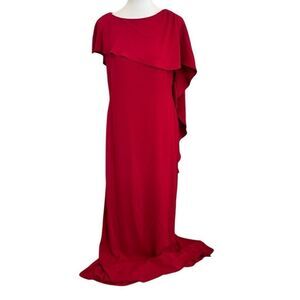 NEW Lauren Ralph Lauren Apiatan Full Length Gown in Red Size 10